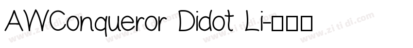 AWConqueror Didot Li字体转换